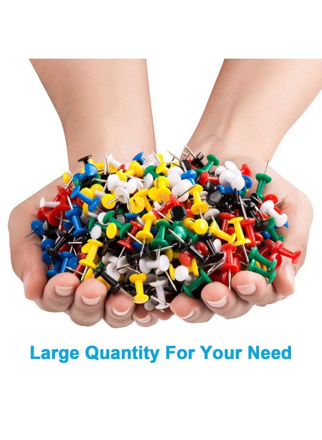 BetyBedy 400Pcs Push Pins, Thumb Tacks for Bulletin Board, Stick Pins Thumb Tacks for Cork Board Wall Hangings, Office Tacks Color Pins for Desk Decor Organization (Assorted Colors) - Image 4