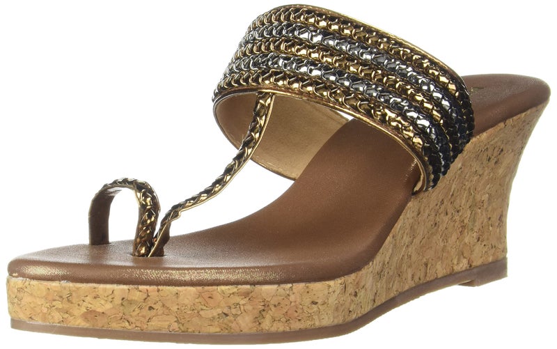 Mochi womens 34-9908 Antique Gold Slipper - 7 UK (40 EU) (34-9908) - Image 1