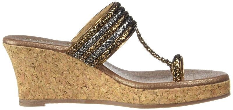 Mochi womens 34-9908 Antique Gold Slipper - 7 UK (40 EU) (34-9908) - Image 4