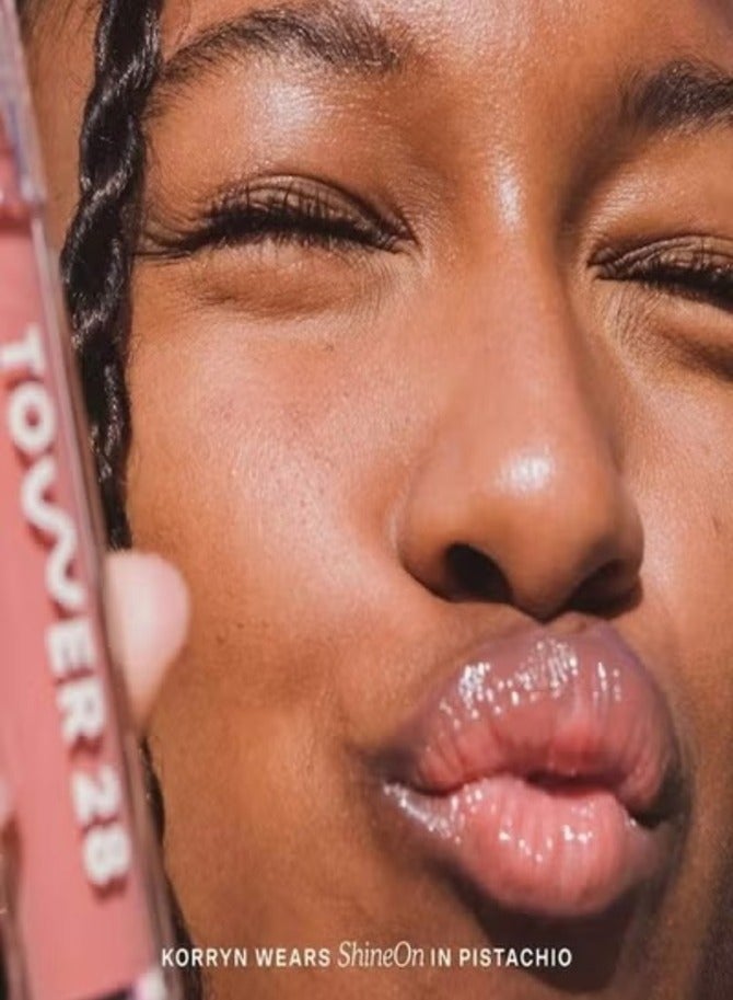 Tower 28 ShineOn Moisturizing Lip Jelly Gloss, Pistachio - semi-sheer, milky nude pink  3.9g – Non-Sticky, Hydrating Lip Shine - Image 3