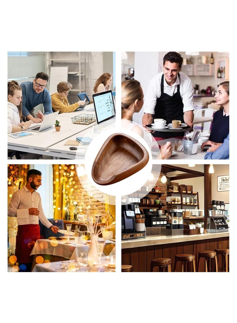 Excefore Wooden Espresso Dosing Cup, Dosing Cup For Coffee Beans, Coffee Cupping Tray, Coffee Bean Bowl Dosing, Wooden Dosing Tray, Sample Display Tray, Espresso Accessories For Coffee Or Tea - Image 4