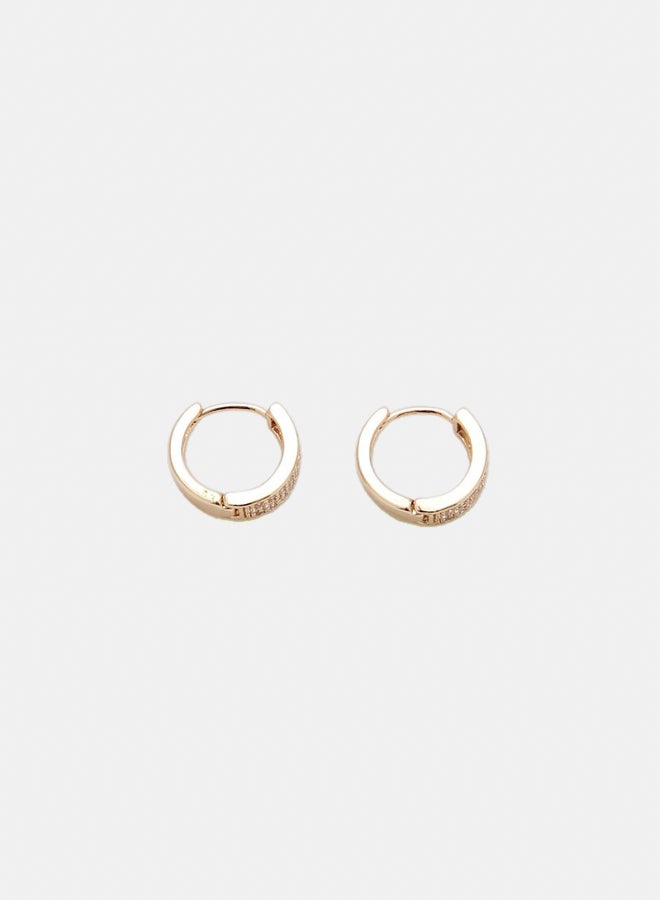 FOREVER 21 Rhinestone Hoop Earrings 