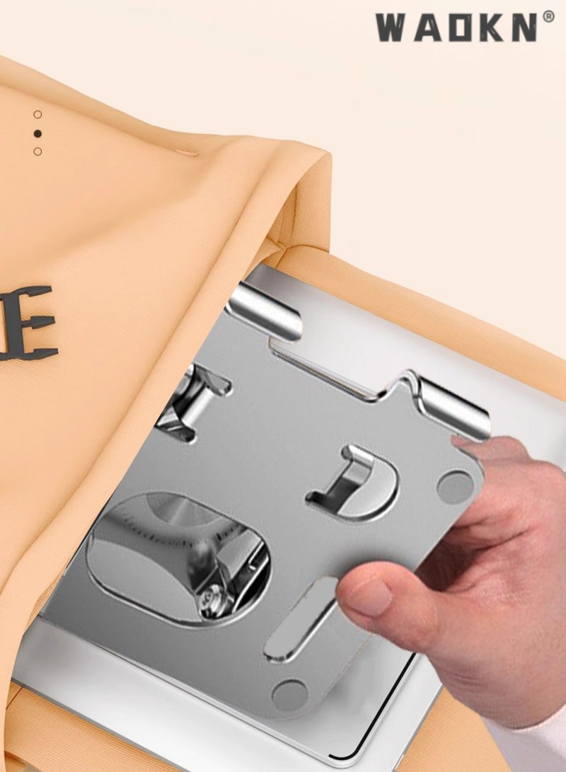 WAOKN Metal iPad Stand Foldable iPad Holder Angle Adjustable Desk Tablet Stand Holder for All L170XW148XH45(mm) Tablets iPad Pro iPad Air iPad Mini Galaxy Tab S8 Ultra Tab S7 Tab A8 Silver - Image 3