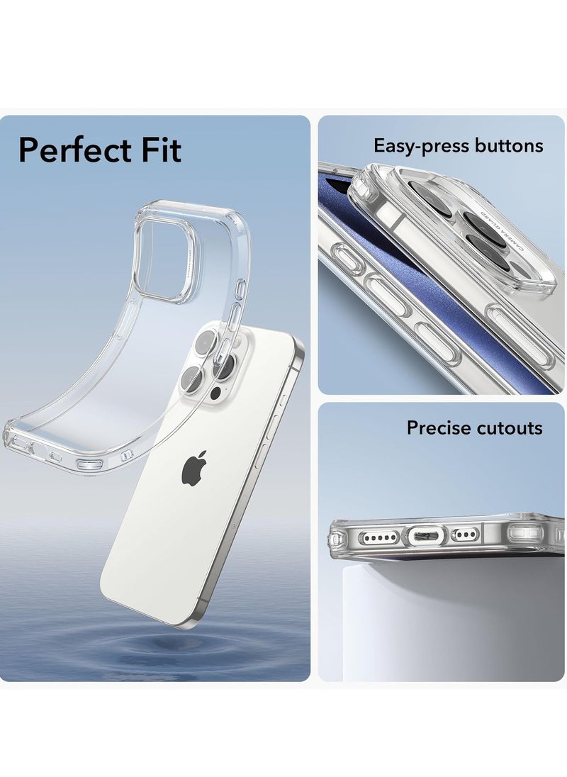 glassology iPhone 15 Pro Shockproof Anti Yellowing Crystal Clear Grade Protection Bumper Case Cover for iPhone 15 Pro (Transparent)  - Image 3