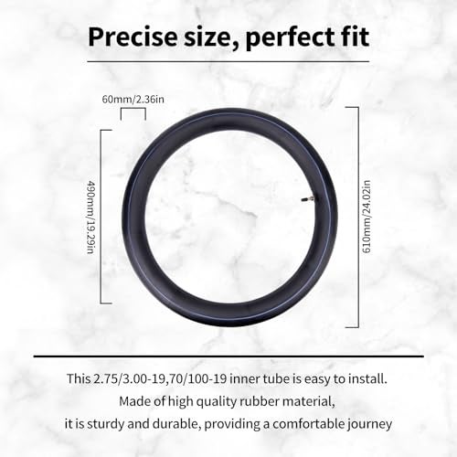 AWSZH Inner Tube 7010019 27530019 Compatible with CRF 125FB 150F 250R 450R KX 100 250 500 KLX 125B 140L TTR125L FX450 TC100 125 250R Dirt Bike Pit Bikes Off Road Motorcycle Dirt Bike Tube 1PC - Image 3