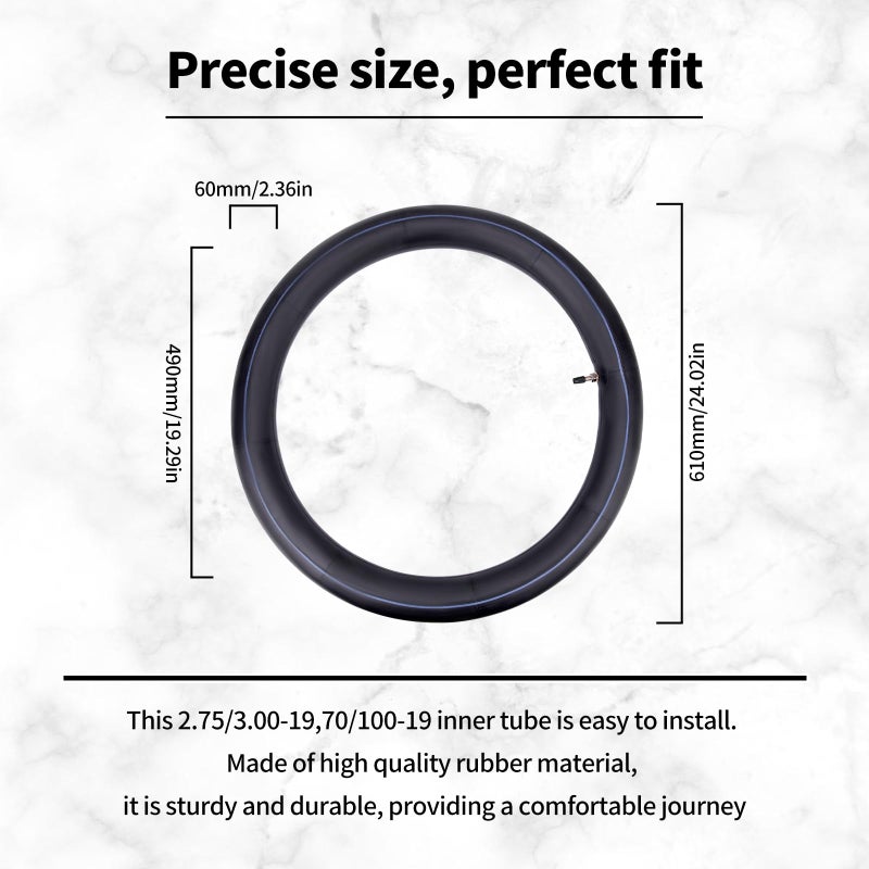 AWSZH Inner Tube 7010019 27530019 Compatible with CRF 125FB 150F 250R 450R KX 100 250 500 KLX 125B 140L TTR125L FX450 TC100 125 250R Dirt Bike Pit Bikes Off Road Motorcycle Dirt Bike Tube 1PC - Image 4