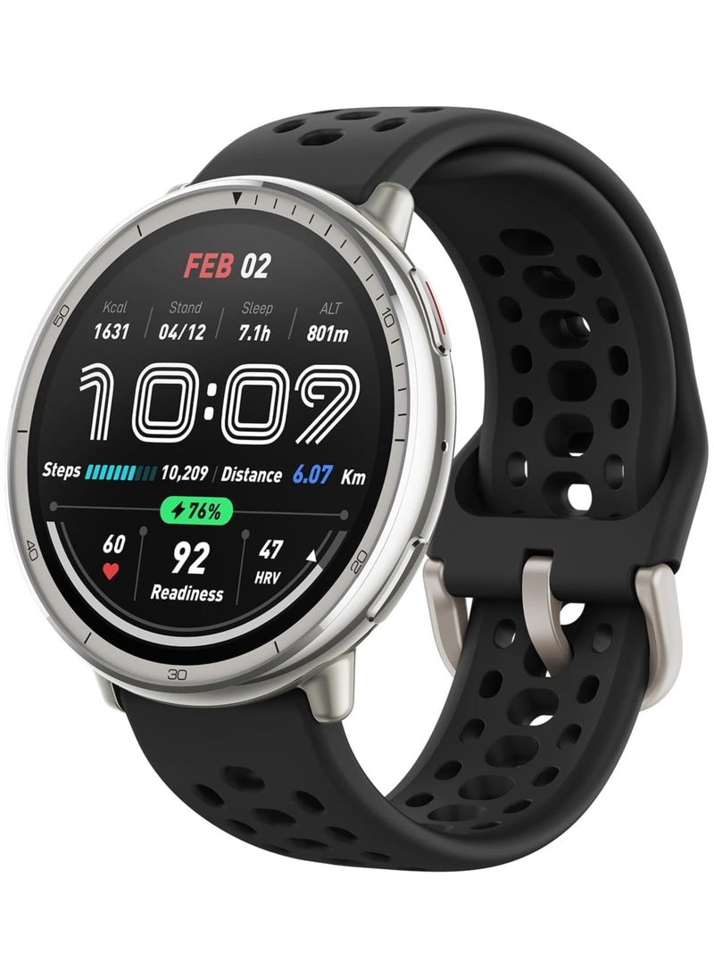 REBENUO - Smart Watch Active 2  44mm, GPS Maps with Direction, Fitness Tracker, 10 Day Battery, Sleep Monitor, 160+ Sport Modes, Water Resistant, for Android & Apple iPhone, Black Silicone - Image 1