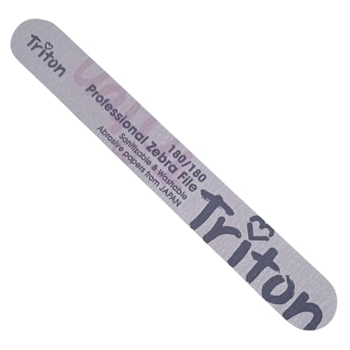 TRITON Professional 180/180 Double Sided Nail Filer/Emery Board/Buffer/Polisher, Reusable Sponge File Manicure Pedicure Tool for Home and Salon Use - Image 1