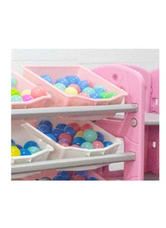 FULL JOY 8 Toy Storage Bins Organizer with 3 Tier Corner Shelf ,Pink  - Image 2