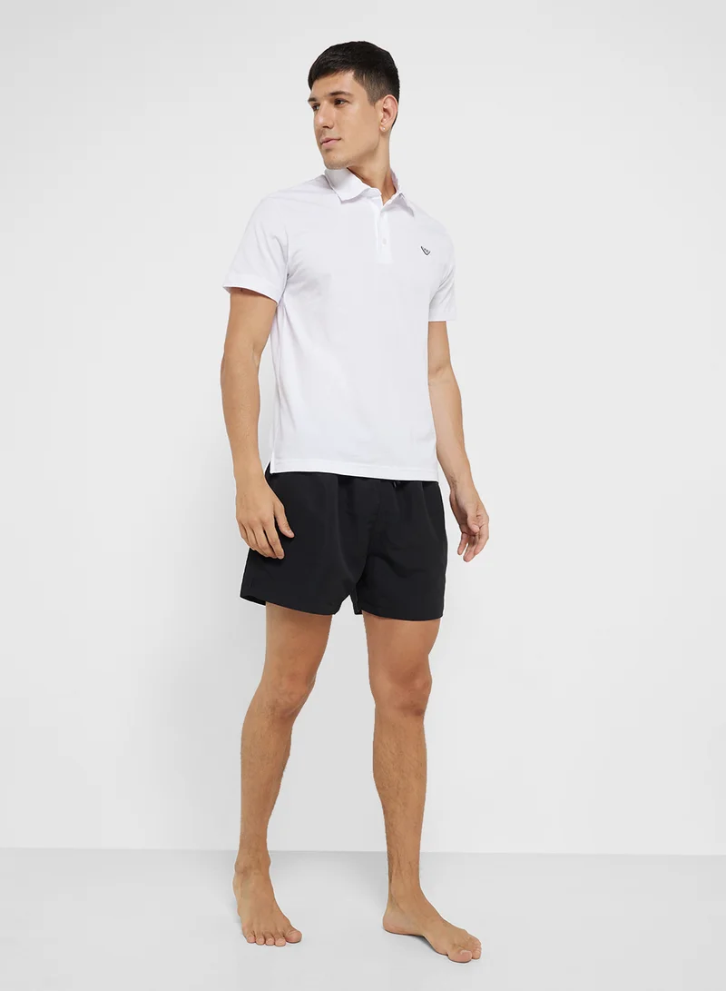 EMPORIO ARMANI Beachwear Logo Polo Shirt