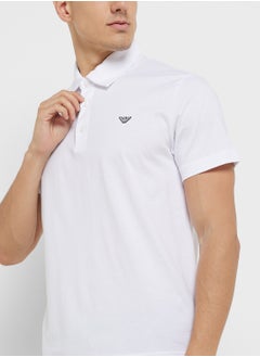 EMPORIO ARMANI Beachwear Logo Polo Shirt  - Image 3