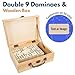 WE Games Custom Color Printed Image Double 9 Dominoes in Natural Wooden Treasure Box Dominoes Set for Adults Ivory Color Double Nine Domino Tile Games Personalized Domino Gift - Image 4
