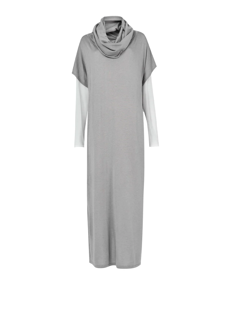 leem  Cowl-Neck Knit Kaftan - Shorter Length for Women | Best Price UAE