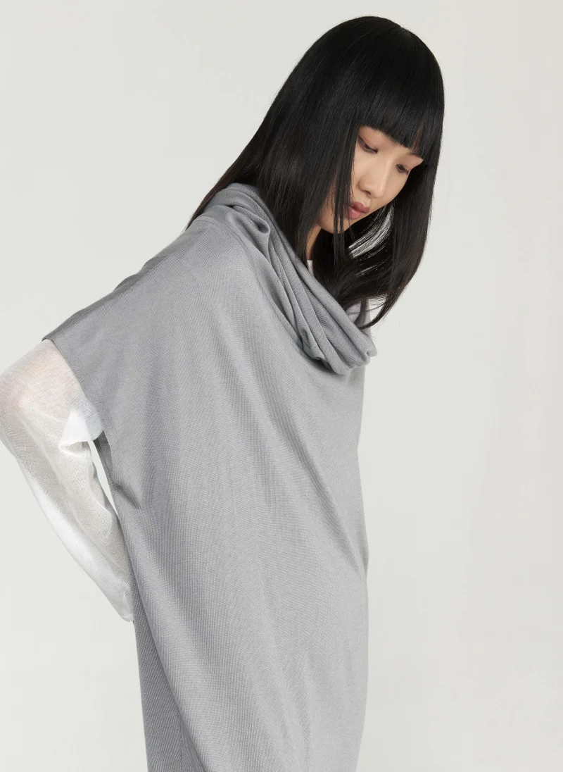 leem  Cowl-Neck Knit Kaftan - Shorter Length for Women | Best Price UAE