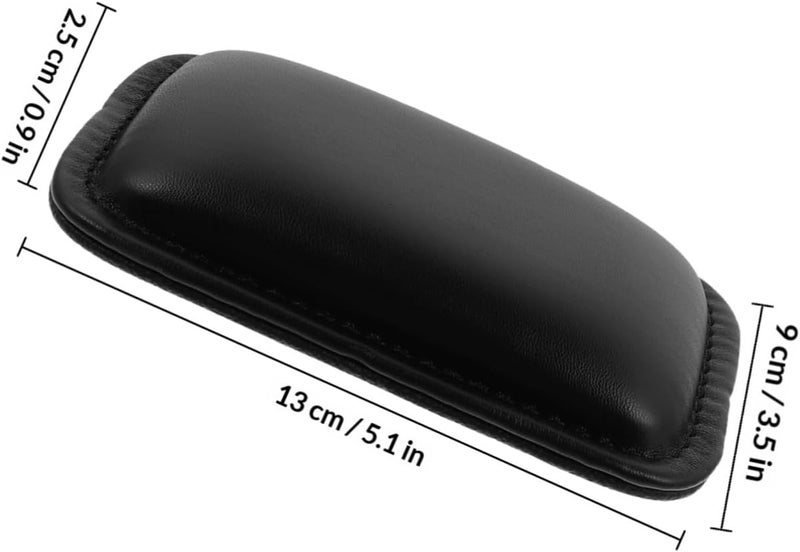 Leather Mouse Wrist Rest Support Pad Ergonomic Computer Elbow and Wrist Cushion for Pain Relief Skid Design for Gaming Office Use and Travel Black - Image 2