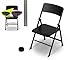 DS.DISTINCTIVE STYLE DS DISTINCTIVE STYLE Doll Chair 16 Scale Mini Folding Chair for 12 Inch Action Figure Black Tiny Miniature Furniture for Dollhouse Decoration - Image 2