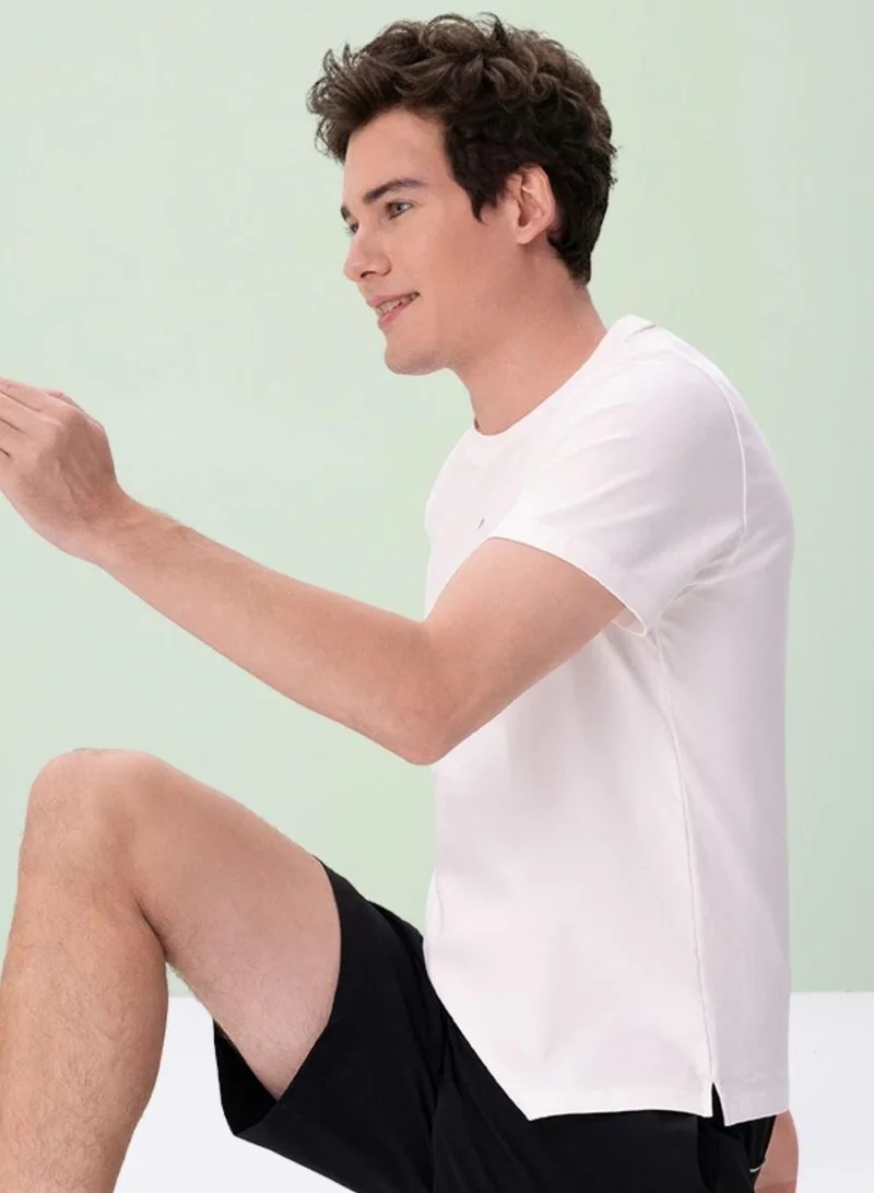 Men Slim Cotton Nylon Stretch G-Motion Tee