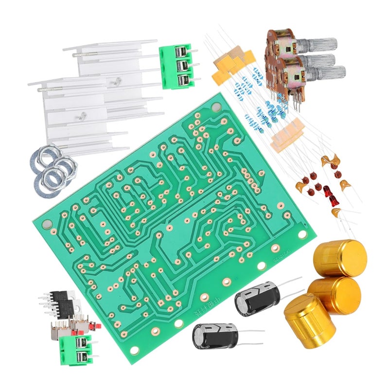 مجموعة لوحة مكبر صوت ستريو ثنائي القنوات افعلها بنفسك بقدرة 2x15 واط مع دائرة إمداد الطاقة - Image 2