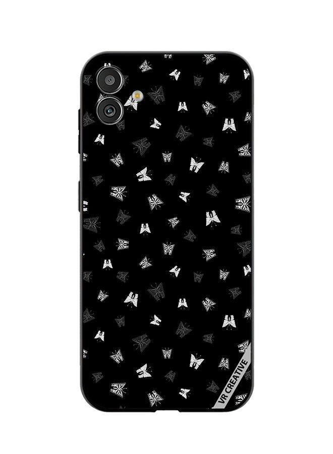 VR CREATIVE Protective Case Cover For Samsung Galaxy M13 5G Butterfly Black And White Design Multicolour - Image 1
