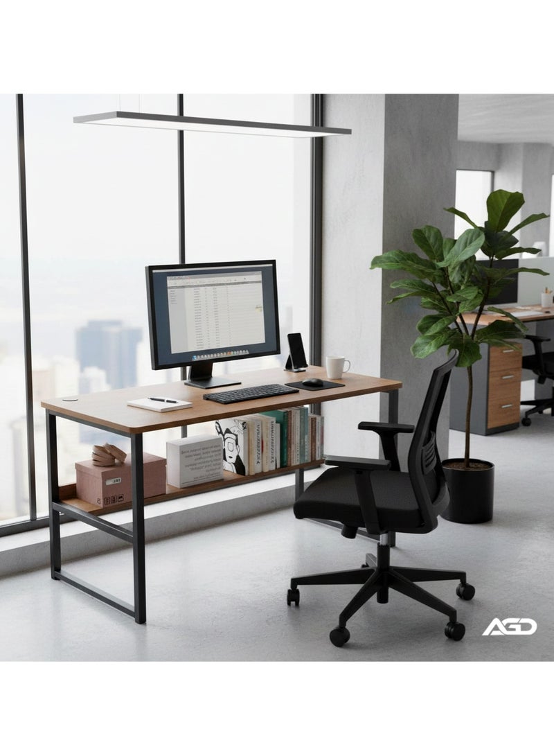 AGD Modern Design Computer Desk for Writing and Studying with Bookshelf 120 x 45 x 72 cm - Image 5