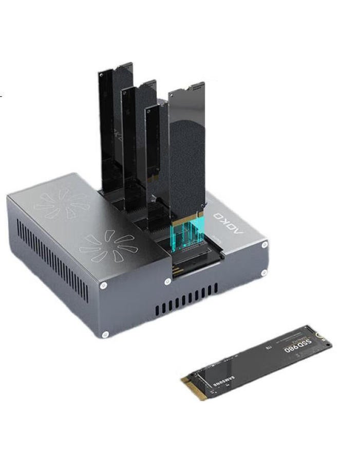 Aoko One-To Nvme Ssd Cloning Machine, Multi-Drive M.2 Nvme Duplicator, 40Gbps Four-Bay Hard Drive Dock With Fan, S4Cg - Image 3