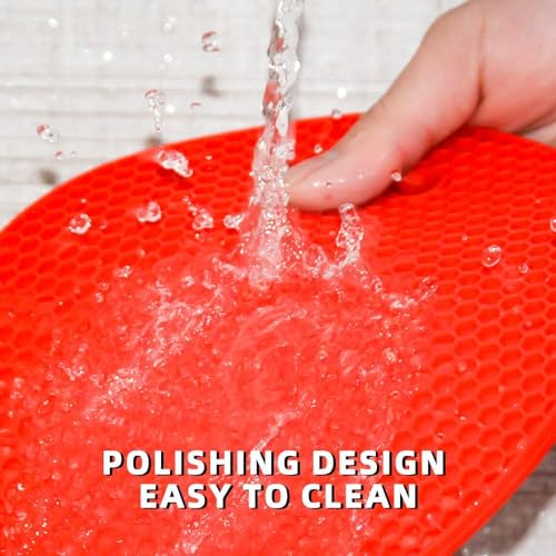 MeeTo Versatile Silicone Round Trivet Mats Durable, Non-Slip, & Flexible | Multi-Purpose Silicone Hot Pads Flexible & Dishwasher Safe, Heat Resistant Silicone Mats - (Pack of 1) - Image 4