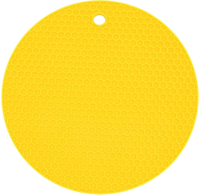 MeeTo Versatile Silicone Round Trivet Mats Durable, Non-Slip, & Flexible | Multi-Purpose Silicone Hot Pads Flexible & Dishwasher Safe, Heat Resistant Silicone Mats - (Pack of 1) - Image 1