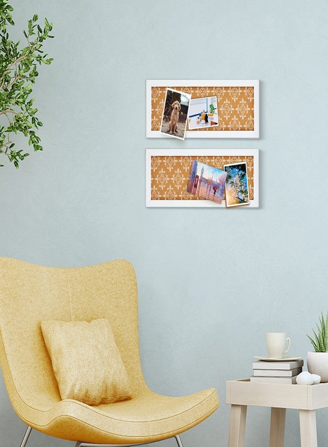 Aitakatta Long Decorative Cork Board for Walls, Bulletin Board with Floral Print, White Framed Pin Board Vision Board for Office School Bedroom and Dorm Room with Pins, Screws(1540,1pc) - Image 4