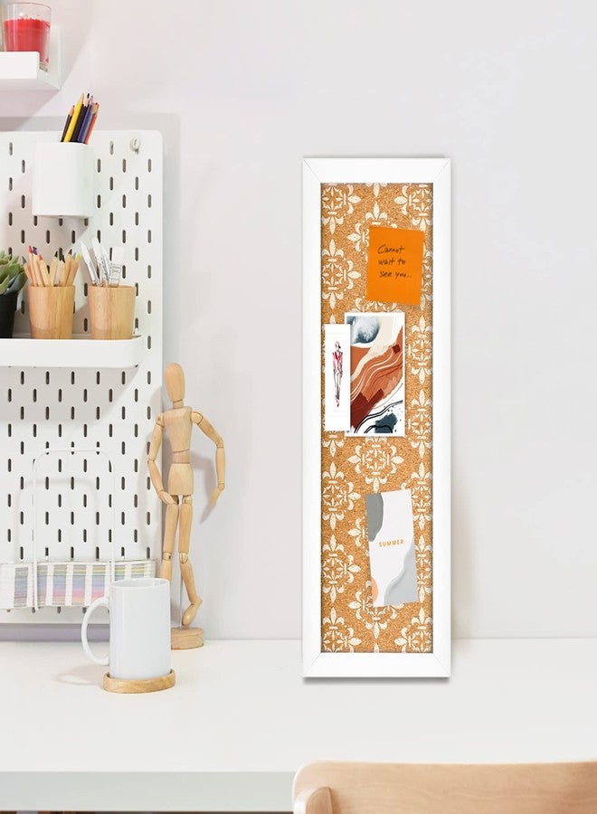 Aitakatta Long Decorative Cork Board for Walls, Bulletin Board with Floral Print, White Framed Pin Board Vision Board for Office School Bedroom and Dorm Room with Pins, Screws(1540,1pc) - Image 3
