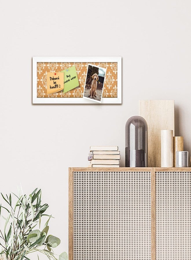 Aitakatta Long Decorative Cork Board for Walls, Bulletin Board with Floral Print, White Framed Pin Board Vision Board for Office School Bedroom and Dorm Room with Pins, Screws(1540,1pc) - Image 5