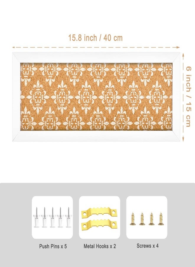 Aitakatta Long Decorative Cork Board for Walls, Bulletin Board with Floral Print, White Framed Pin Board Vision Board for Office School Bedroom and Dorm Room with Pins, Screws(1540,1pc) - Image 2