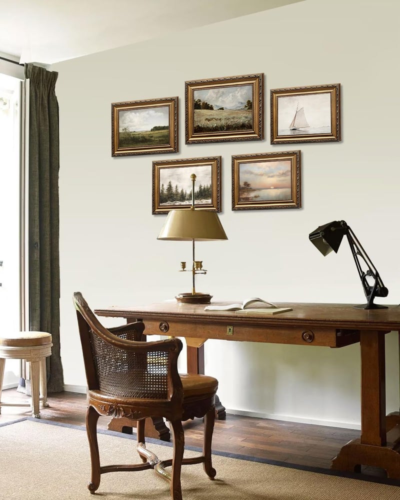 KBKBART Gold Framed Vintage Landscape Wall Art - Image 5