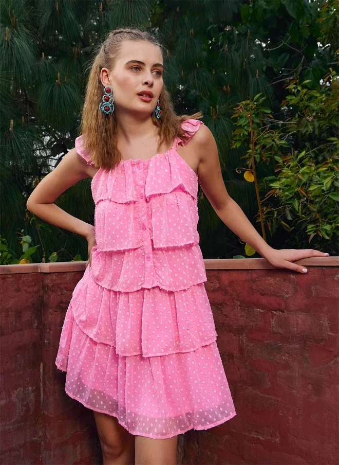 ساسافراس Pink A-Line Dress for Girls