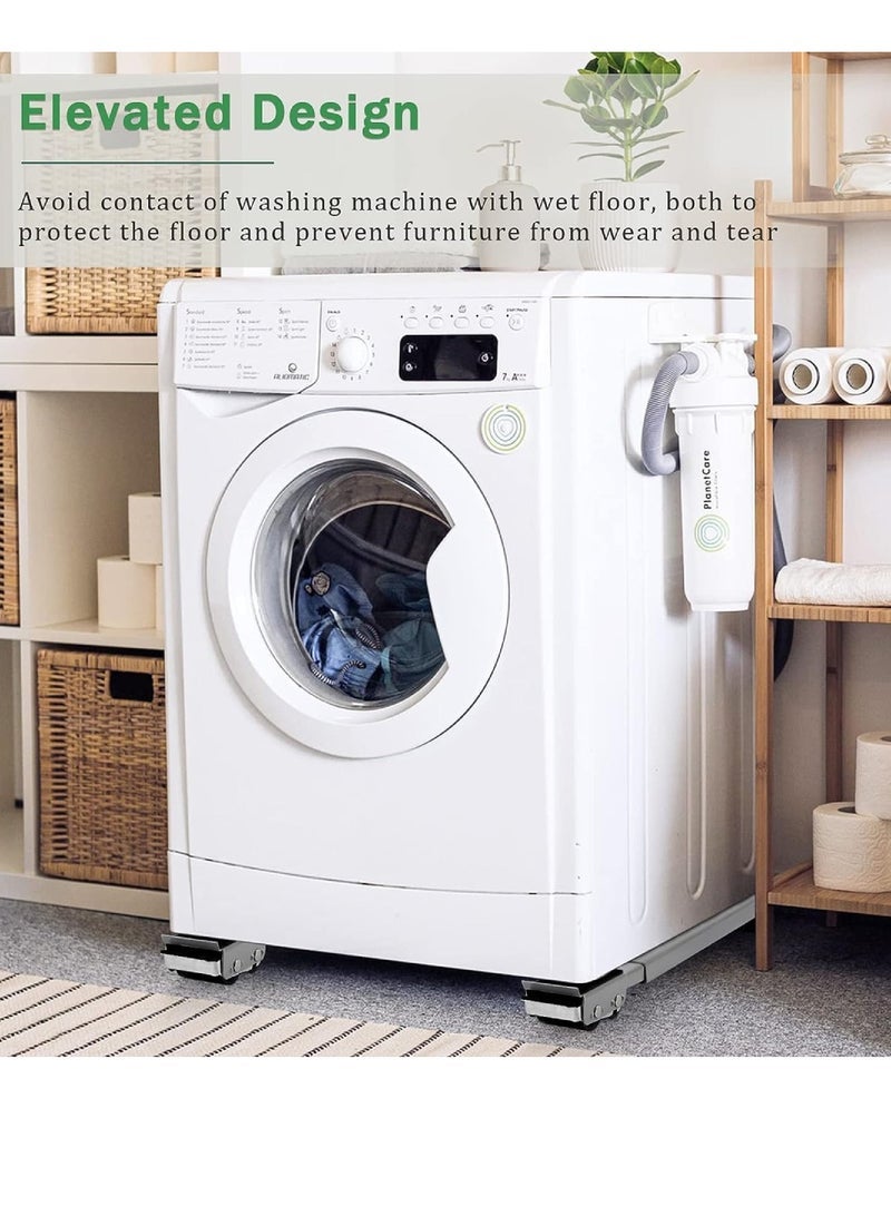 ELTRAZONE Heavy Duty Adjustable Appliance Base with Moving Roller for Home Appliances Washing Machines Refrigerators Dryers Dishwashers and Equipment with Wheels Anti-Skid Pad With Brake - Image 3