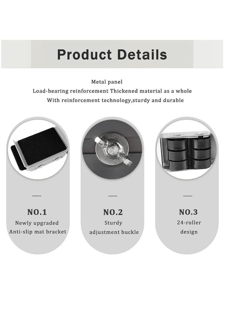 ELTRAZONE Heavy Duty Adjustable Appliance Base with Moving Roller for Home Appliances Washing Machines Refrigerators Dryers Dishwashers and Equipment with Wheels Anti-Skid Pad With Brake - Image 2