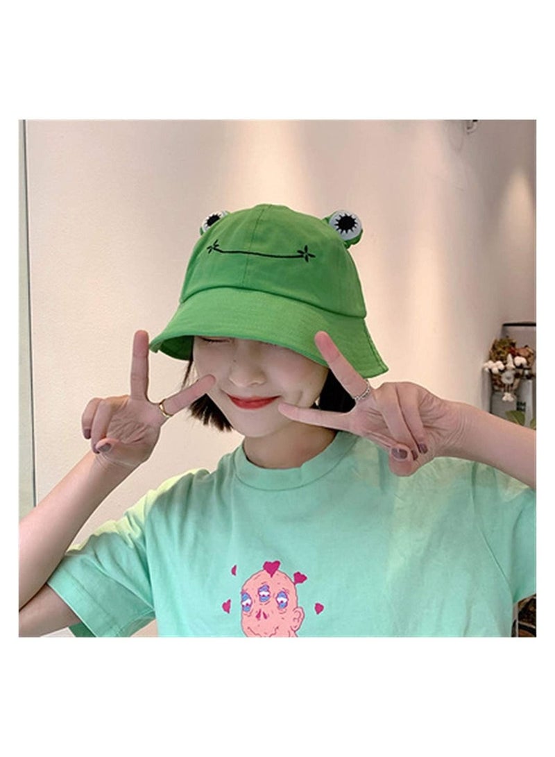 KASTWAVE Frog Bucket Hat Winter Hat Fashion Hat for Women Summer Autumn Plain Women Panama Outdoor Hiking Beach Fishing Cap - Image 3
