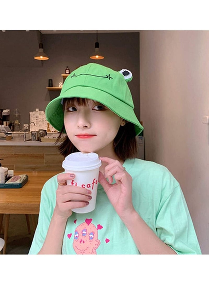 KASTWAVE Frog Bucket Hat Winter Hat Fashion Hat for Women Summer Autumn Plain Women Panama Outdoor Hiking Beach Fishing Cap - Image 4