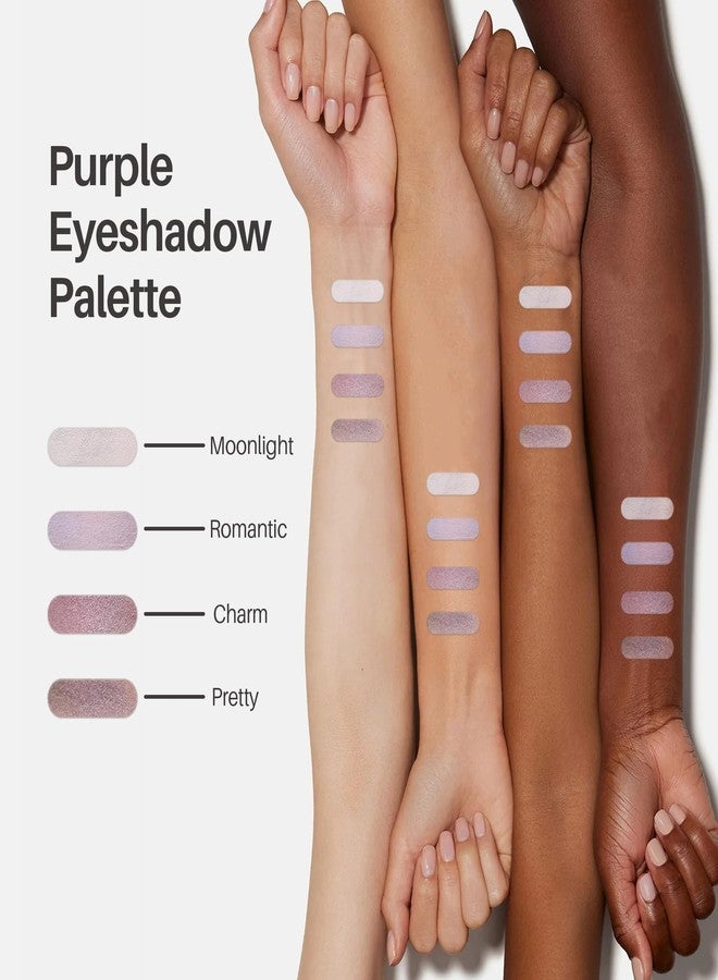 FV Natural Finish Eyeshadow Palette, 4 Matte & Metallic High Pigment Shades, Long-Lasting Eye Shadow Palette Makeup, Crease-Proof, Blendable Eye Makeup (Purple) - Image 3