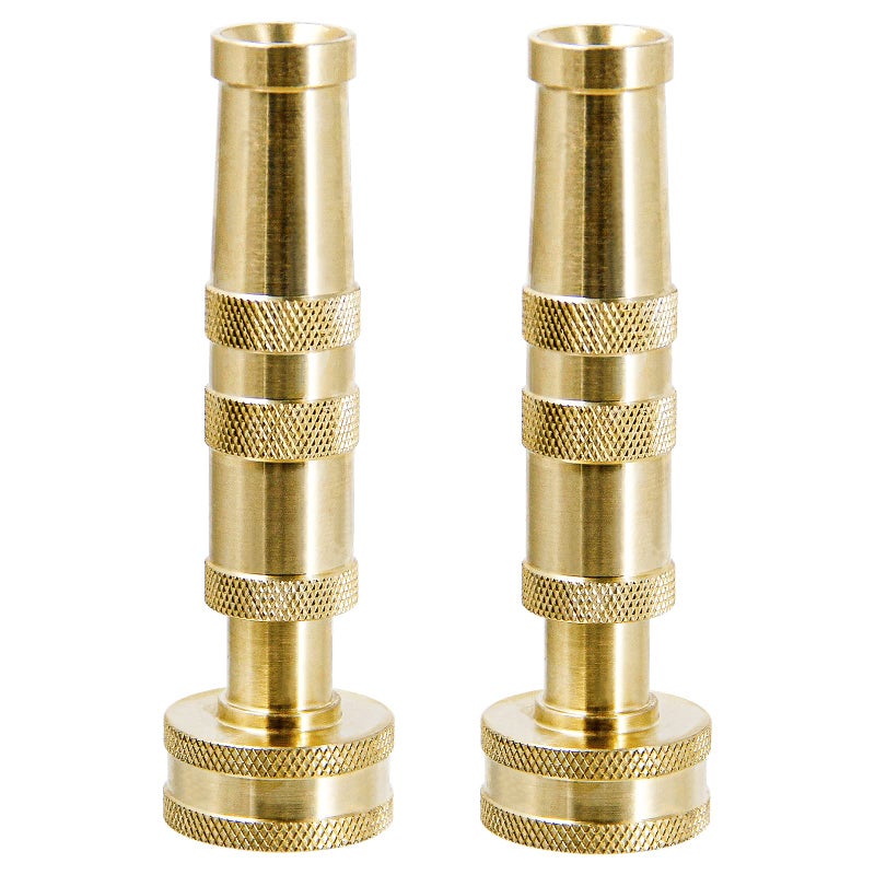 Twinkle Star Heavy-Duty Brass Adjustable Twist Hose Nozzle, 2 Pack, TWIS3432 - Image 1