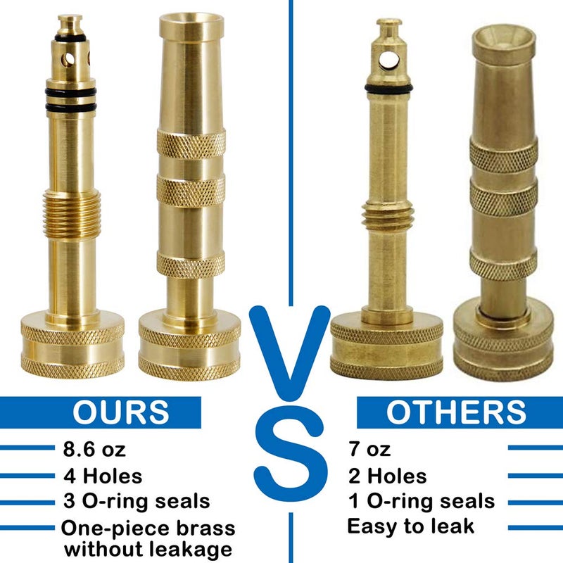 Twinkle Star Heavy-Duty Brass Adjustable Twist Hose Nozzle, 2 Pack, TWIS3432 - Image 4