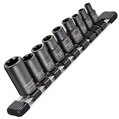 CARBYNE 9-Piece External Torx Plus (eTorx Plus, aka 6 Lobe, Female Torx Plus) Socket Set, E6 to E18 | CrV Steel, 1/4, 3/8, & 1/2 inch Drive • From a Family-Run Tool Company Based in the U.S.A. - Image 5