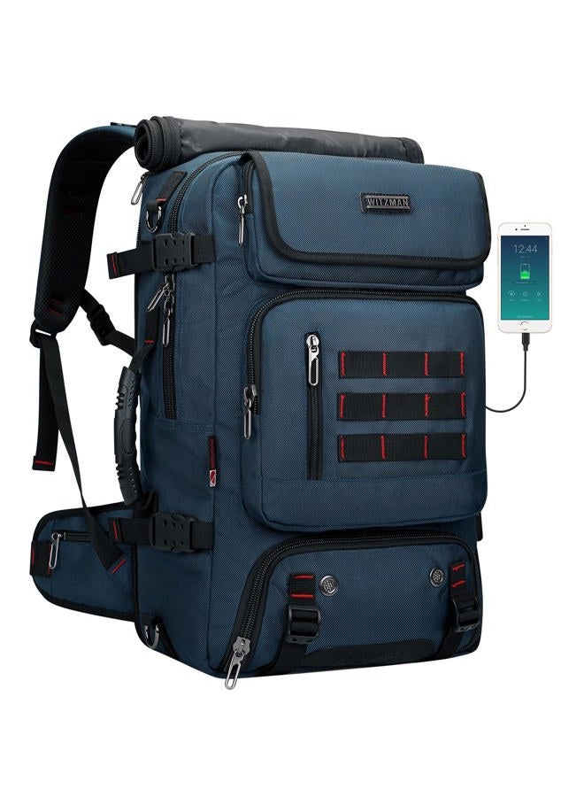 WITZMAN Carry on Travel Backpack for Men Airline Approved Convertible Nylon Duffle Backpack Luggage Bag, Blue, Travel Backpacks - Image 1
