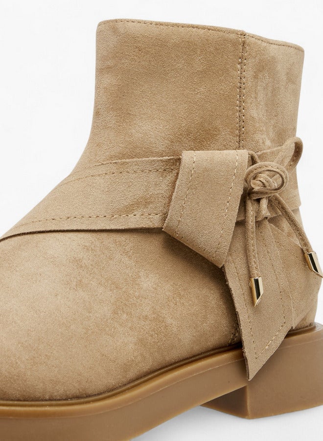 Celeste Women's Bow Accent Ankle Boots with Zip Closure - Image 4