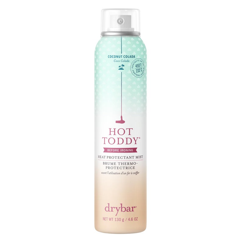 Drybar Hot Toddy Heat Protectant Mist Coconut Colada Scent - Full Size| Lightweight Heat Protectant for Hair protects from Heat & Styling with Curling, Straightening and Styling Irons - Image 1