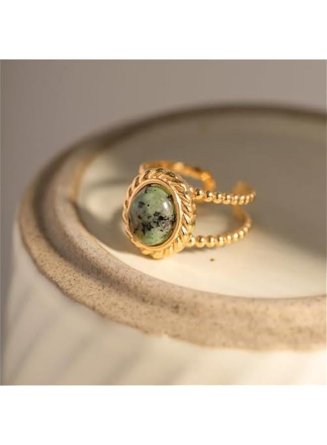 Bohemian Turquoise Ring for Women, 925 Silver Vintage Cowgirl Jewelry, Western Statement Turquoise Jewelry for Women - Image 2