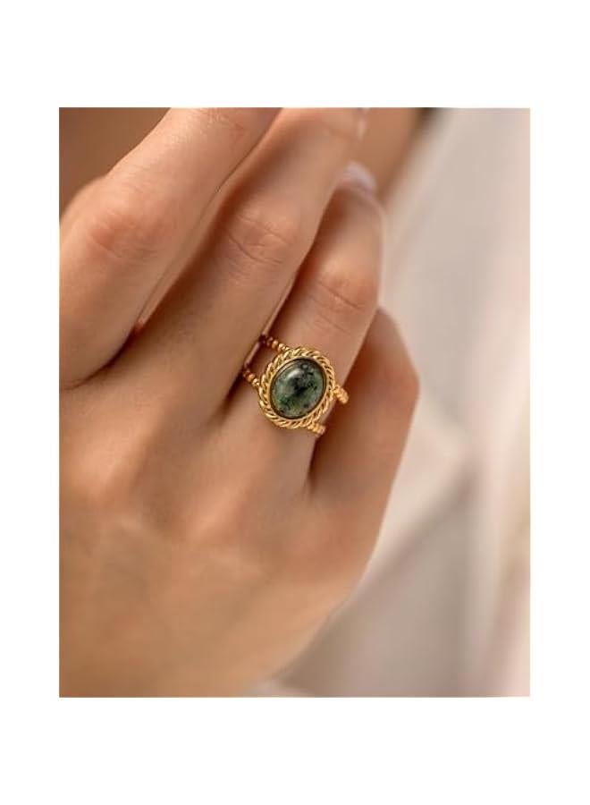 Bohemian Turquoise Ring for Women, 925 Silver Vintage Cowgirl Jewelry, Western Statement Turquoise Jewelry for Women - Image 3