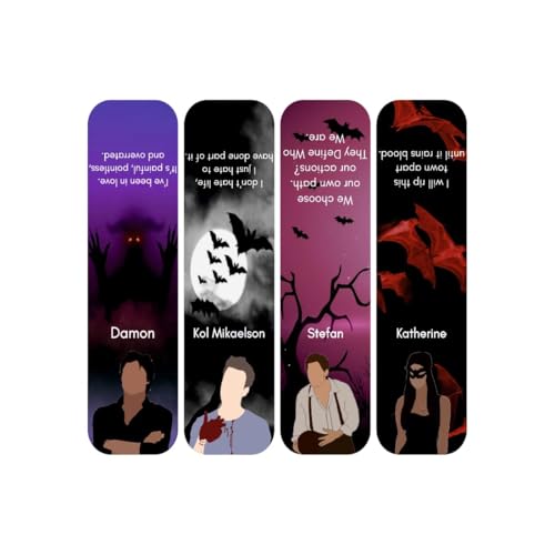 Otidge Pack of 7 Cute Magnetic Bookmarks Gifts for Book Lovers | Book Marks for Book Lovers | Bookmarks Aesthetic for Books | Cartoon Magnetic Bookmarks (The Vampire Diary) - Image 2