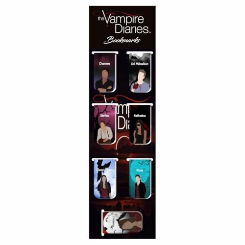 Otidge Pack of 7 Cute Magnetic Bookmarks Gifts for Book Lovers | Book Marks for Book Lovers | Bookmarks Aesthetic for Books | Cartoon Magnetic Bookmarks (The Vampire Diary) - Image 1
