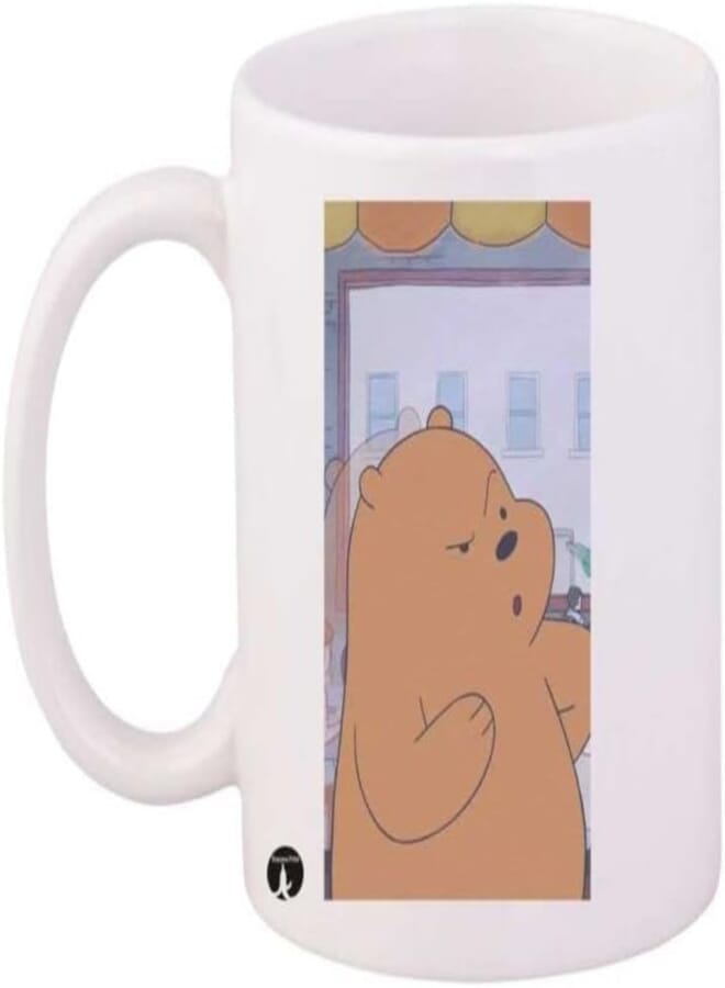 RYN PRINTED Design/We Bare/Bears Mug White Brown Blue Standard Size