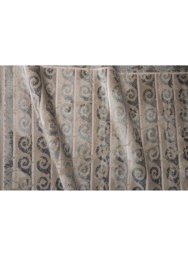 NOUL Patterned Lace rug, Blue and Beige